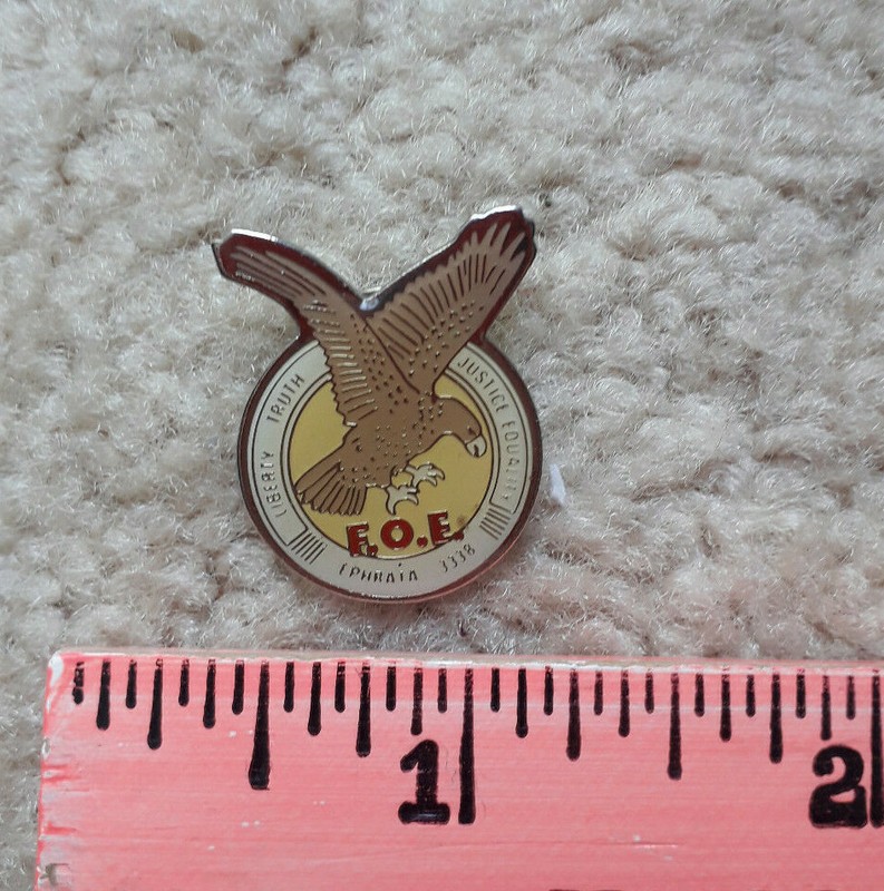 Fraternal Order of Eagles enamel clutchback pin FOE pinback
