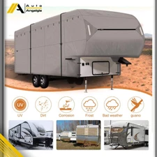 Waterproof 5TH Wheel RV Motorhome Camper Storage Cover 33'-37' FT Custom Bundle