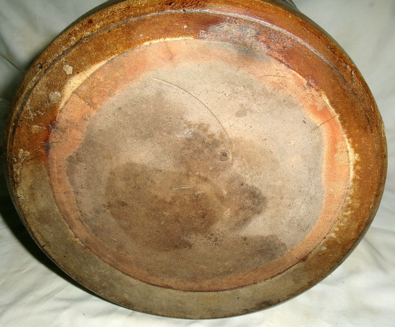 MINT ANTIQUE PRIMITIVE F.B. NORTON & CO. WORCESTER MA ART STONEWARE FLORAL CROCK