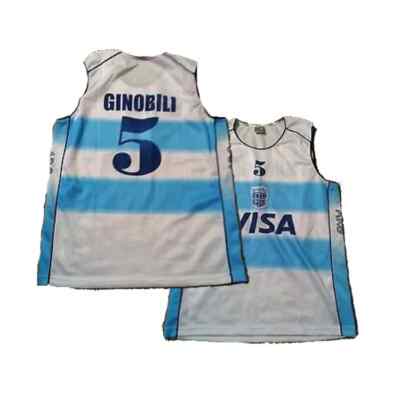 Argentina Ginobili Shirt 2004 Ginobili #5 Team Argentina