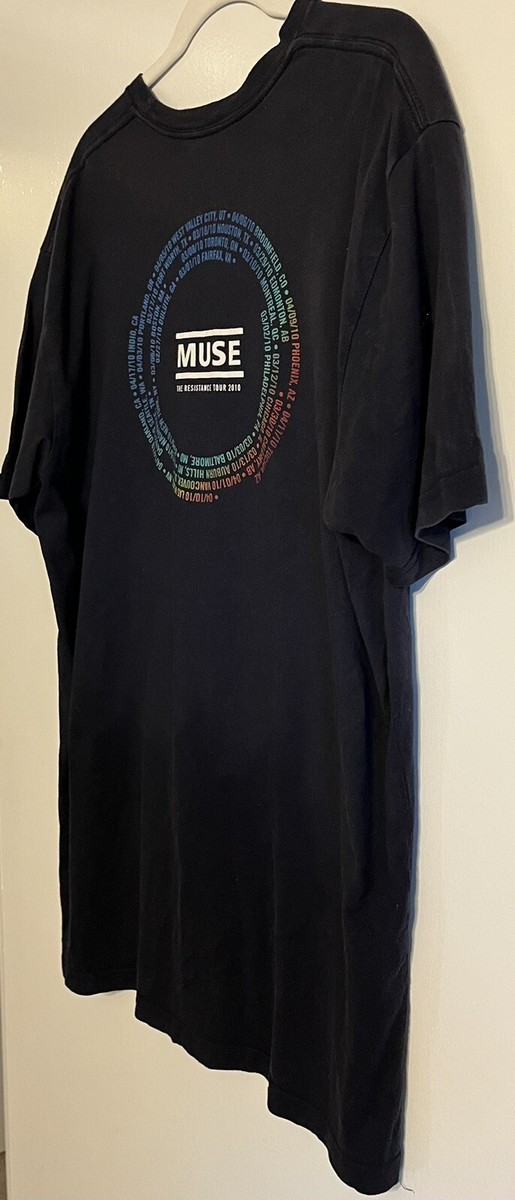 MUSE レジスタンスツアー Tシャツ Vintage Muse The Resistance XL T Shirt, White RED Logo 2009