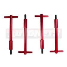 4pc Red Tall T-bar Valve Cover Hold Down Set For Sbc Bbc Ford 302 350 454 Bolts
