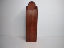 11" Wall Mount Matchstick Holder - Handcrafted Sycamore Wood - Made in USA