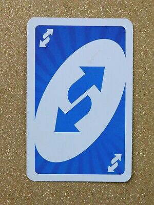 Blue Uno Reverse Card | Greeting Card