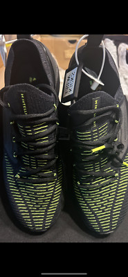 NEW! Size 11.5 - Under Armour HOVR Phantom 2 IntelliKnit Black High-Vis Yellow