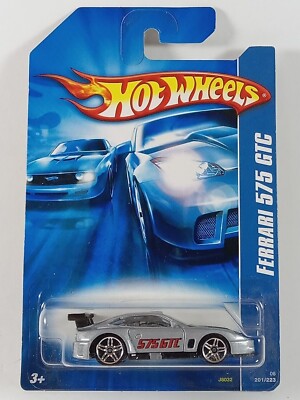 2007 HOT WHEELS FERRARI 575 GTC, SILVER, #201/223, 2007 ALL STARS