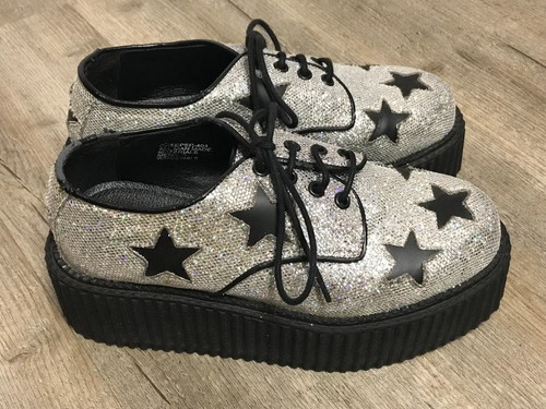 Platform Creepers Shoes Glitter Start 