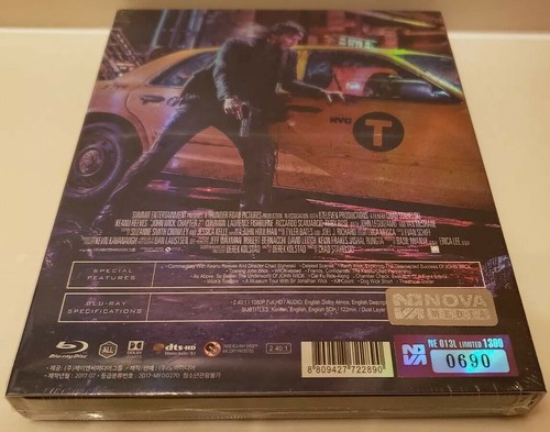 John Wick Chapter 2 Lenticular Slip STEELBOOK (Blu-ray, Korea) NovaMedia # 690 - Photo 3/10