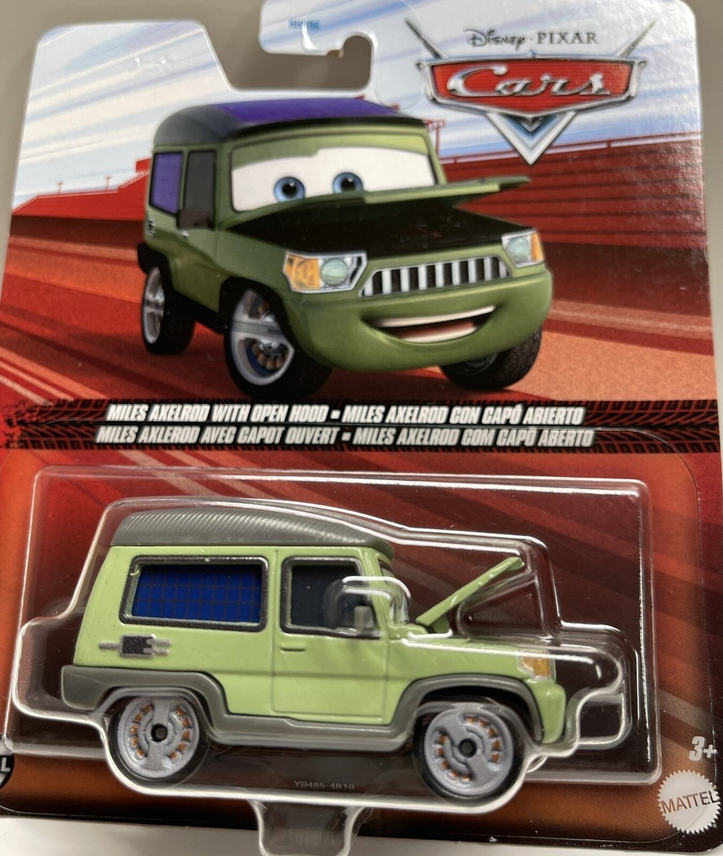 Disney Pixar Cars Miles Axelrod With Open Hood Diecast Car