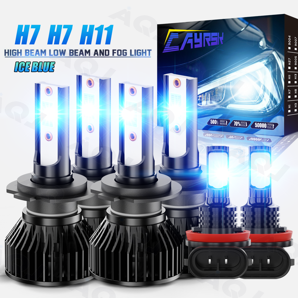 For BMW 328i 2007-2016 8000K LED Headlight High Low Beam Light Bulbs