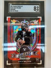 ZACH WILSON RED ICE PRIZM 2021 Panini Prizm Draft Picks SGC 8 NM/MT ROOKIE Jets