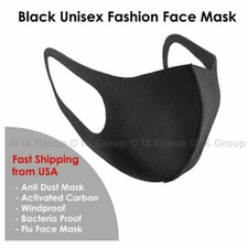Black Fashion Face Mask Washable 3D/ Ship within 24Hrs from USA