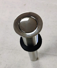 Extended Press Type Pop Up Bathroom Drain No Overflow Polished Nickel