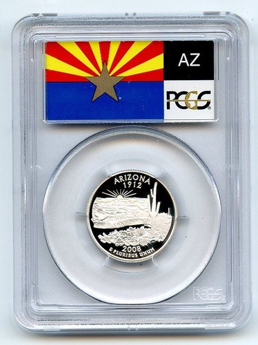 2008 S 25C Silver Arizona Quarter PCGS PR70DCAM
