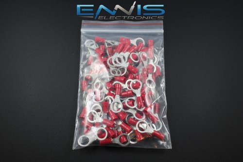 18-22 GAUGE 25 PK VINYL RING 5/16 TERMINAL CONNECTOR CRIMP ELECTRICAL AWG CAR - Picture 2 of 4