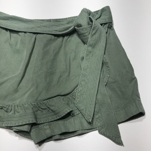 Vineyard Vines Skorts Womens Size 0 Green Ruffle Faux Wrap Belted Side Zip - 第 4/12 張圖片