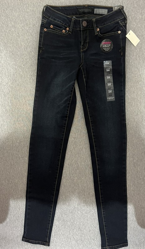 AEROPOSTALE Women's Dark Wash JEGGINGS Size 00R STRETCH NWT