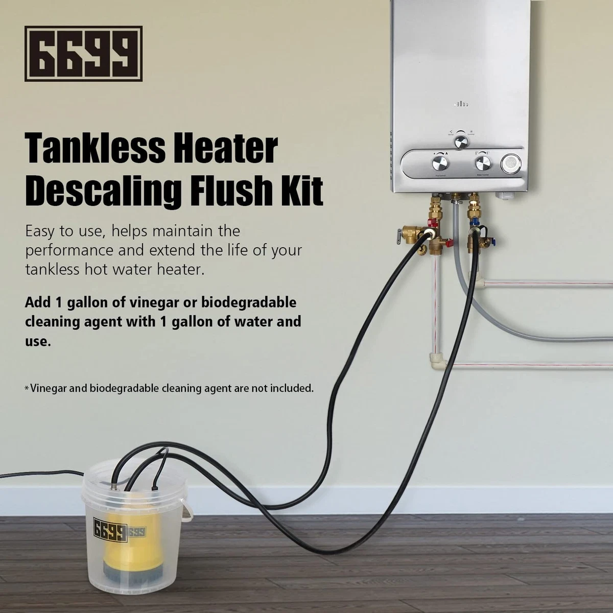 6699 Tankless Heater Descaling Flush Kit Includes Submersible Water Pump  with... | eBay