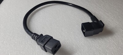 Mirapath 2FT C19 to Left Angle C20 20A 250V Power Cord Cable NEW