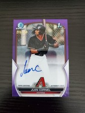 Juan Corniel - 2023 Bowman Chrome 1st Autograph - PURPLE REFRACTOR AUTO /250