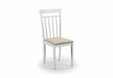 Image of Julian Bowen Coast White and Pebble Soild Wood Dining Chair