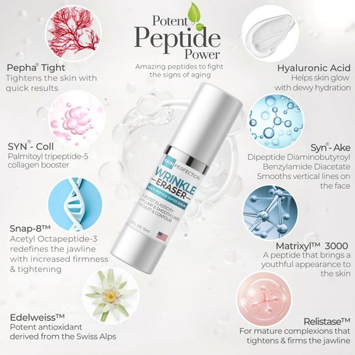 Wrinkle Eraser Supercharged Anti-Aging Peptide Serum Visibly Lifts Firms - Picture 4 of 6