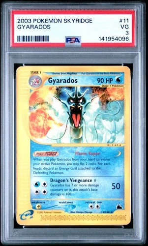 2003 POKEMON SKYRIDGE #11 GYARADOS PSA 3