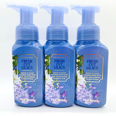 3-Pack Bath & Body Works FRESH CUT LILACS Gentle Foaming Hand Soap 8.75 fl.oz