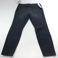 Current/Elliott Stiletto NEW 32 (Fits 33W 26L) Mid Rise Denim Jeans Black HRJ
