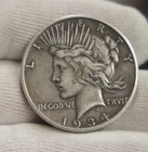 1934 S US Peace Silver Dollar $1 VF (Cleaned)