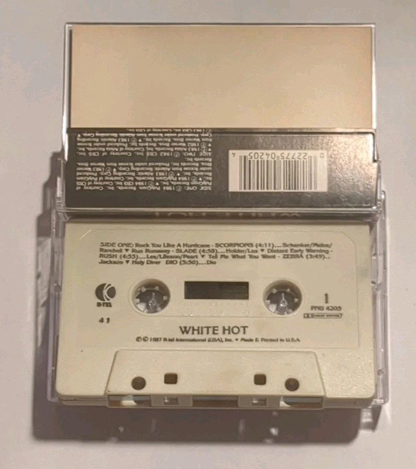 White Hot Masters Of Metal ~ Metal Compilation ~ Cassette (1987) PNU 4205 - Used - Image 4 of 4