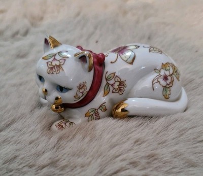 Franklin Mint Curio Cabinet Cats Collection - Satsuma Katzenfigur