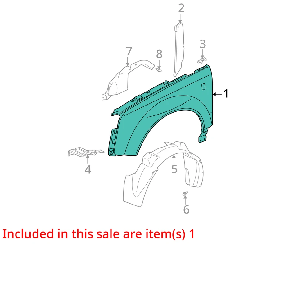 2002-2007 Saturn Vue Passenger Fender XYDJL - Imagem 2 de 3