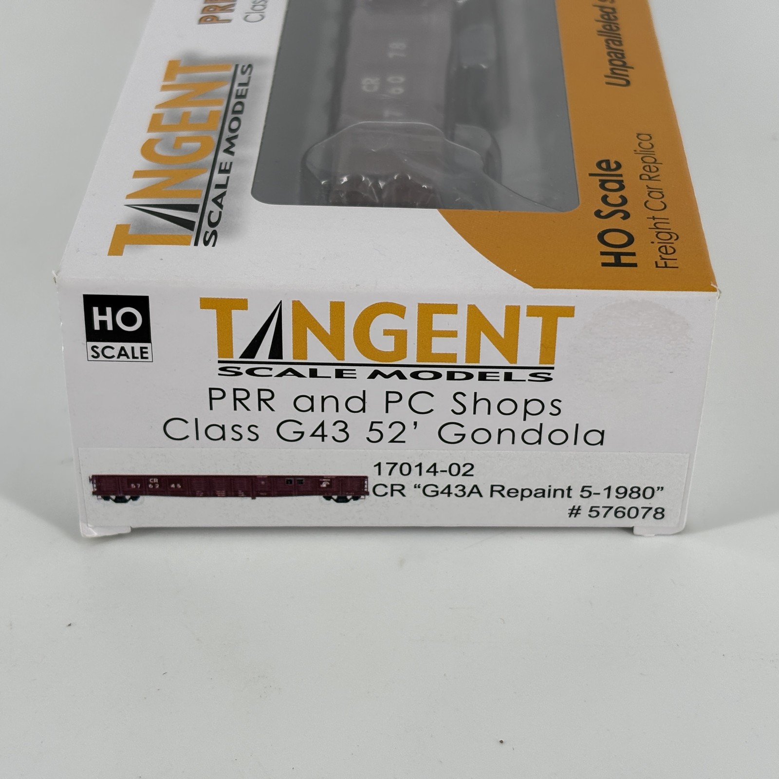 Tangent Scale Models HO G43A 52' Corrugated Gondola Conrail CR 576078 ...