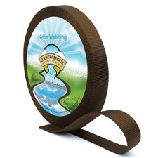 Country Brook Design  5/8 Inch Brown Heavy Duty Nylon Webbing, 10 Yards