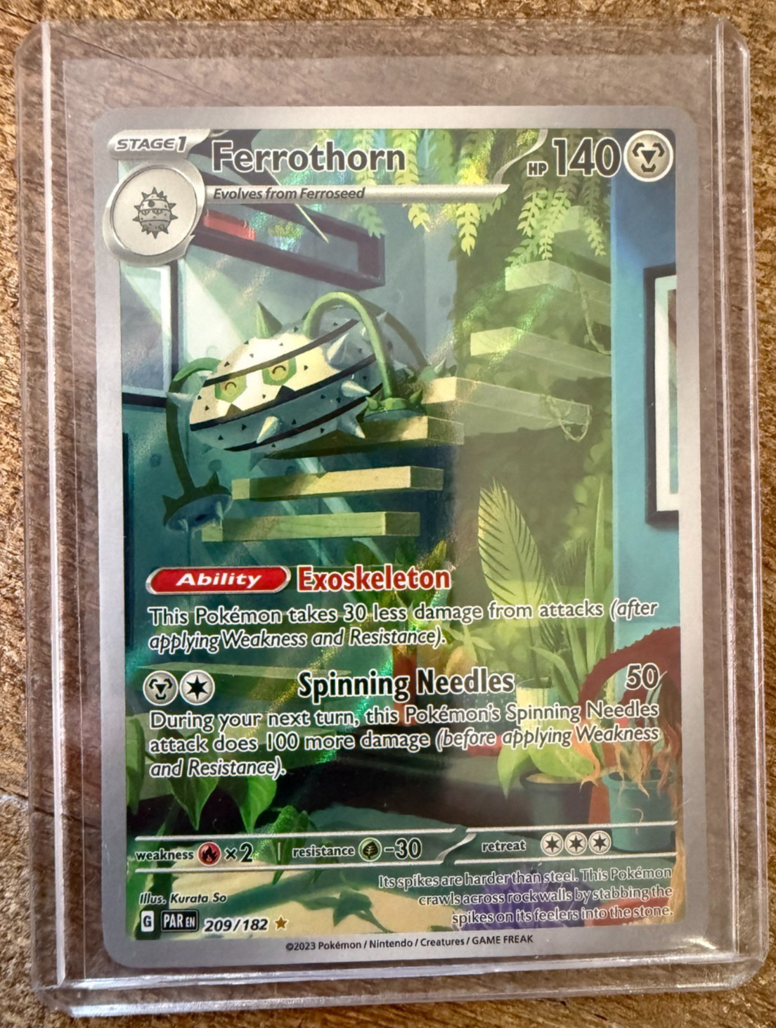 Ferrothorn 209/182 Pokemon SV04: Paradox Rift Holo Illustration Rare