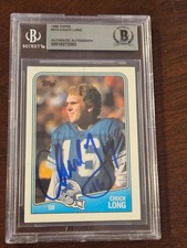 1988 Topps CHUCK LONG AUTO In Person BECKETT Authentication