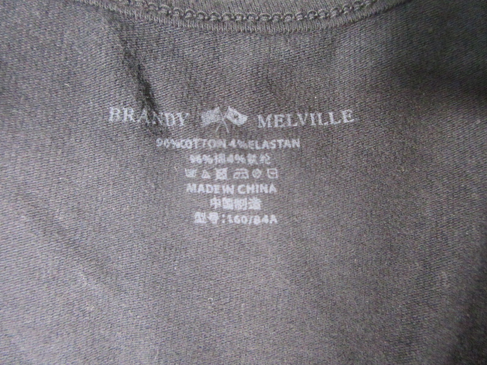 Brandy Melville Womens Scoop Neck Cotton Tank Top Sleeveless One Size Black