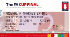 TICKET: FA CUP FINAL 2005 Manchester United v Arsenal - AFC area - EXCELLENT