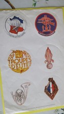 6 stickers 8cm diamètre Chasseurs Alpins ONU Troupes d' élite bataillon de choc 
