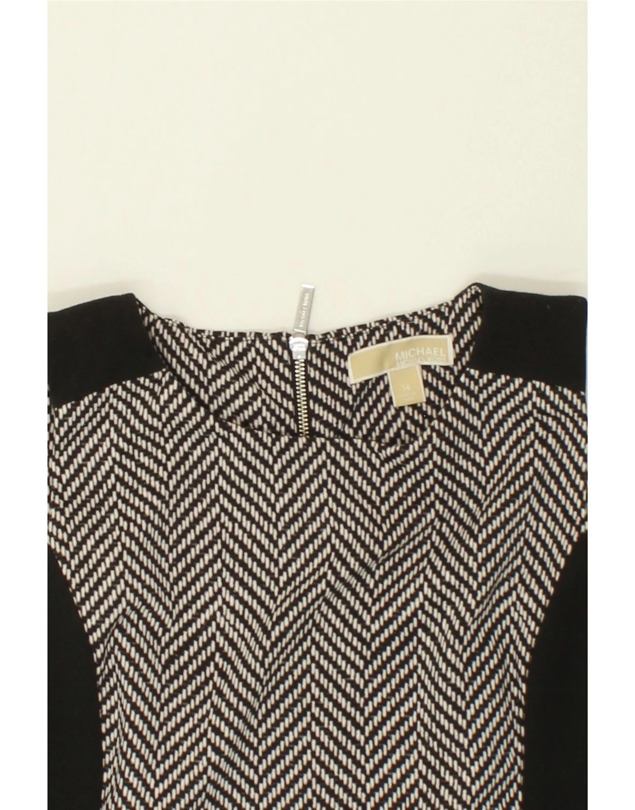 MICHAEL KORS abito tubino donna senza maniche UK 14 grigio medio colorblock AL07