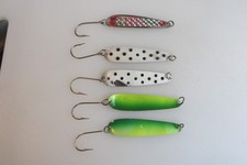 Lot #177 Set Of Five Luhr Jensen #44 Flutter Spoons Varying Condition