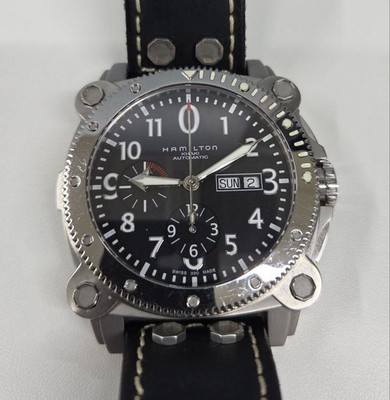 Hamilton Khaki Navy Belowzero H78616733 Chronograph Watch Black Dial Automatic