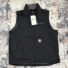 Super Dux Men s Carhartt Soft Shell Vest Relaxed Fit ABCS Black Size: L