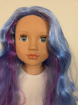 2022 OUR GENERATION DOLL VERONIKA 18'' BLUE AND PURPLE HAIR BLUE EYES