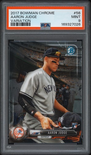 2017 BOWMAN CHROME VARIATION #56 AARON JUDGE ROOKIE RC PSA 9