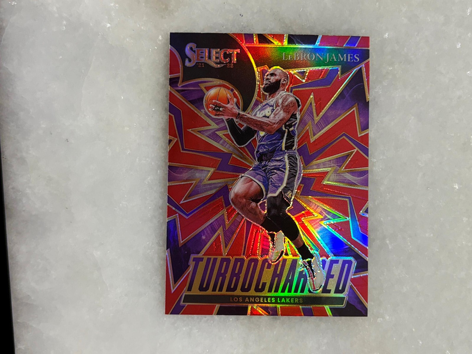 Lebron James 2021-22 Select Turbocharged Red Prizm Los Angeles Lakers C48
