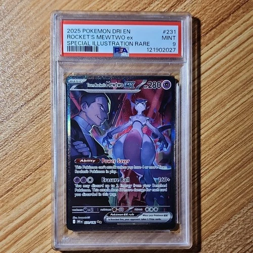 Pokémon Team Rocket's Mewtwo ex 231/182 SV10 Special Illustration Rare PSA 9