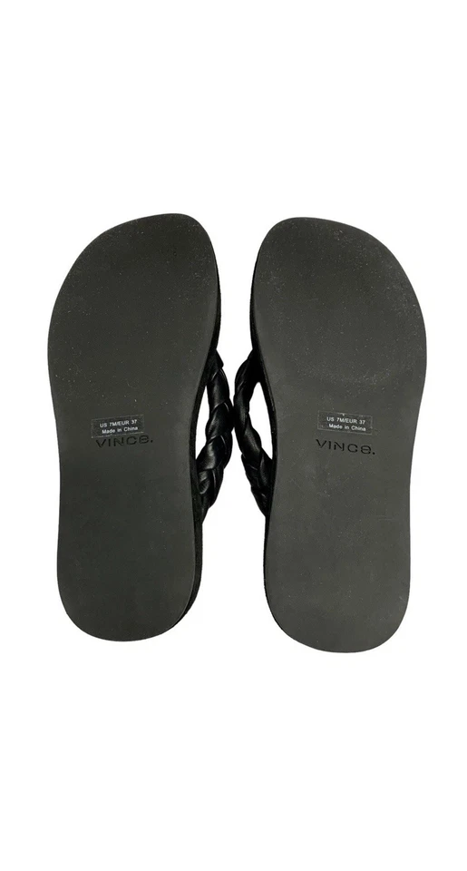 Chanclas Vince Nita Trenzadas de Cuero y Gamuza con Plataforma Talla 7 Foto 2 de 4