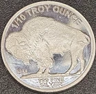 (1) .999 Fine Silver 1/10 oz. Single Round Buffalo Design Dime Size *D*